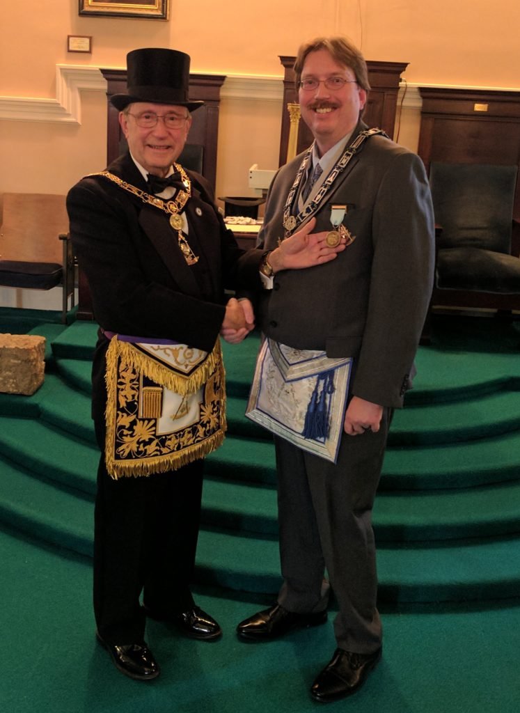 Pictured above, Most Worshipful John Gordon (left) and Wor. Scot Newbury